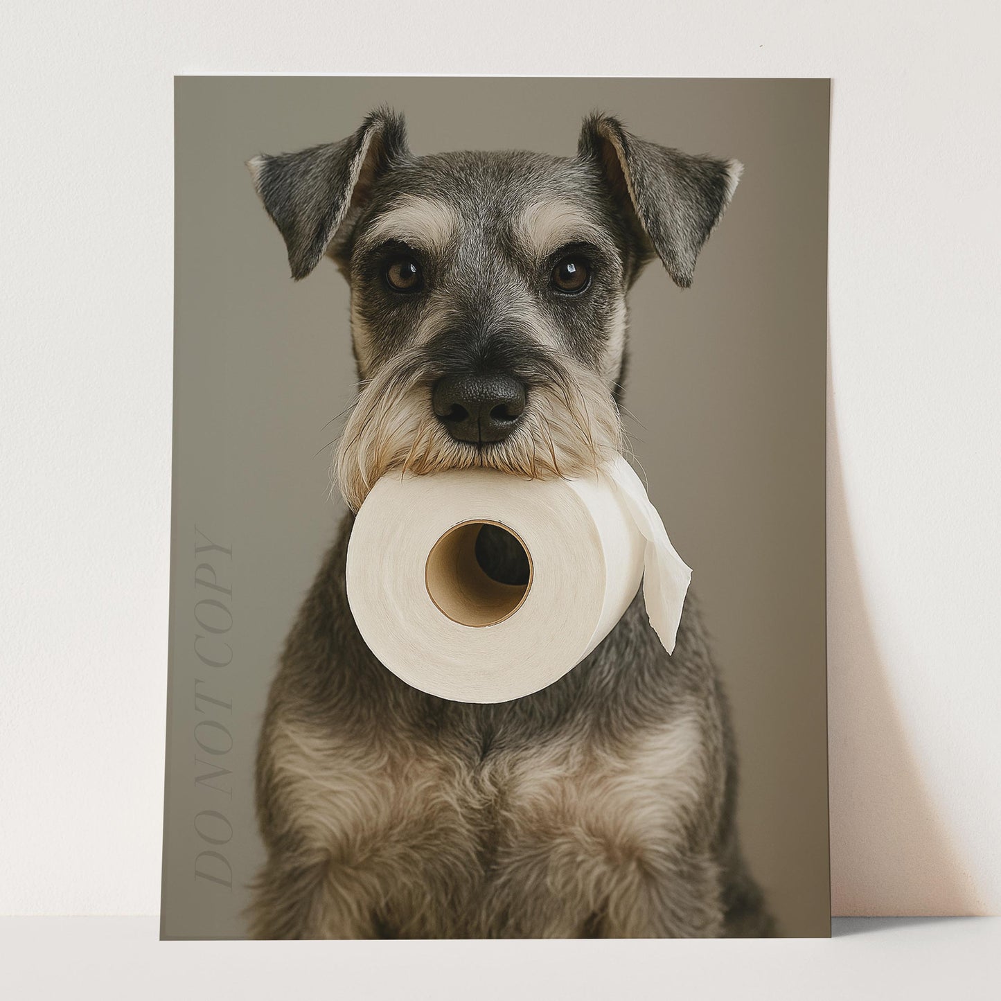 Schnauzer Dog Toilet Paper