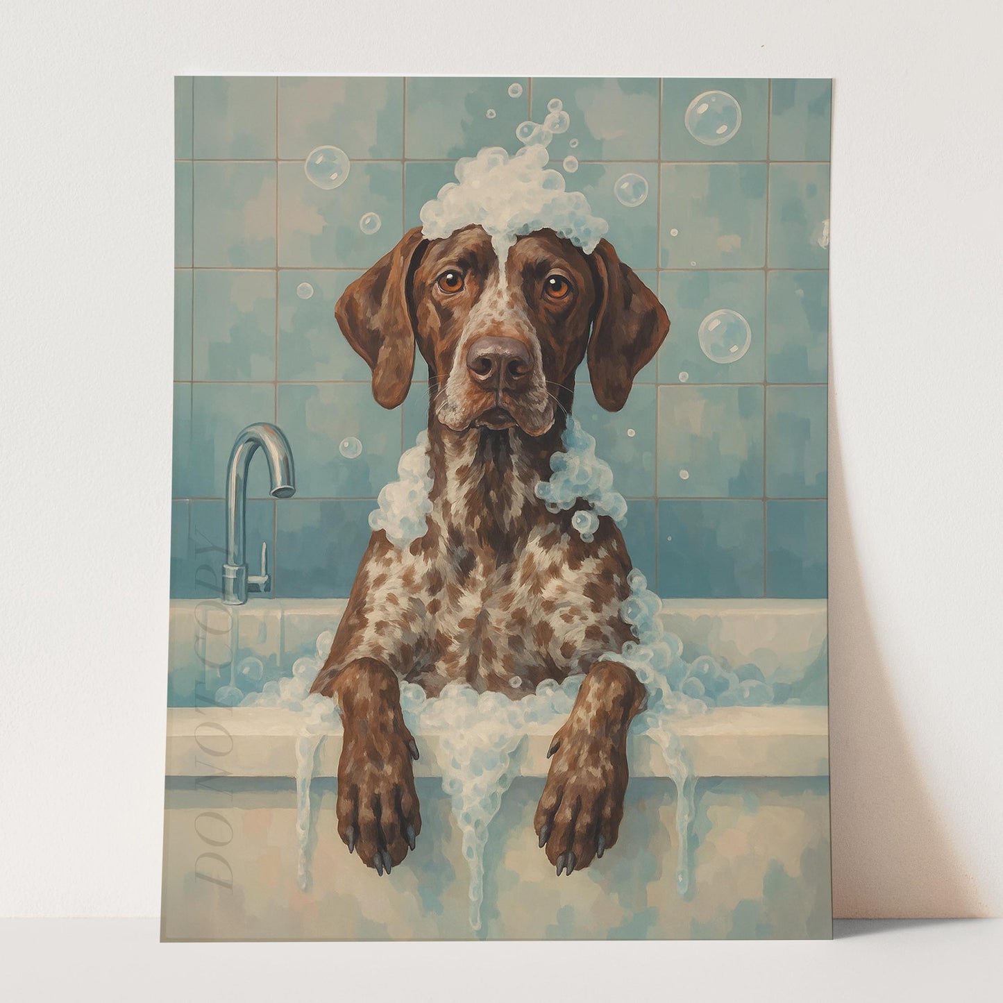 German Shorthaired Pointer Dog Bathtub Bubble Bath