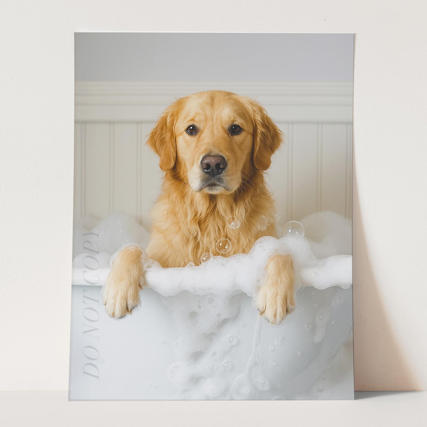 Golden Retriever Dog Bubble Bath