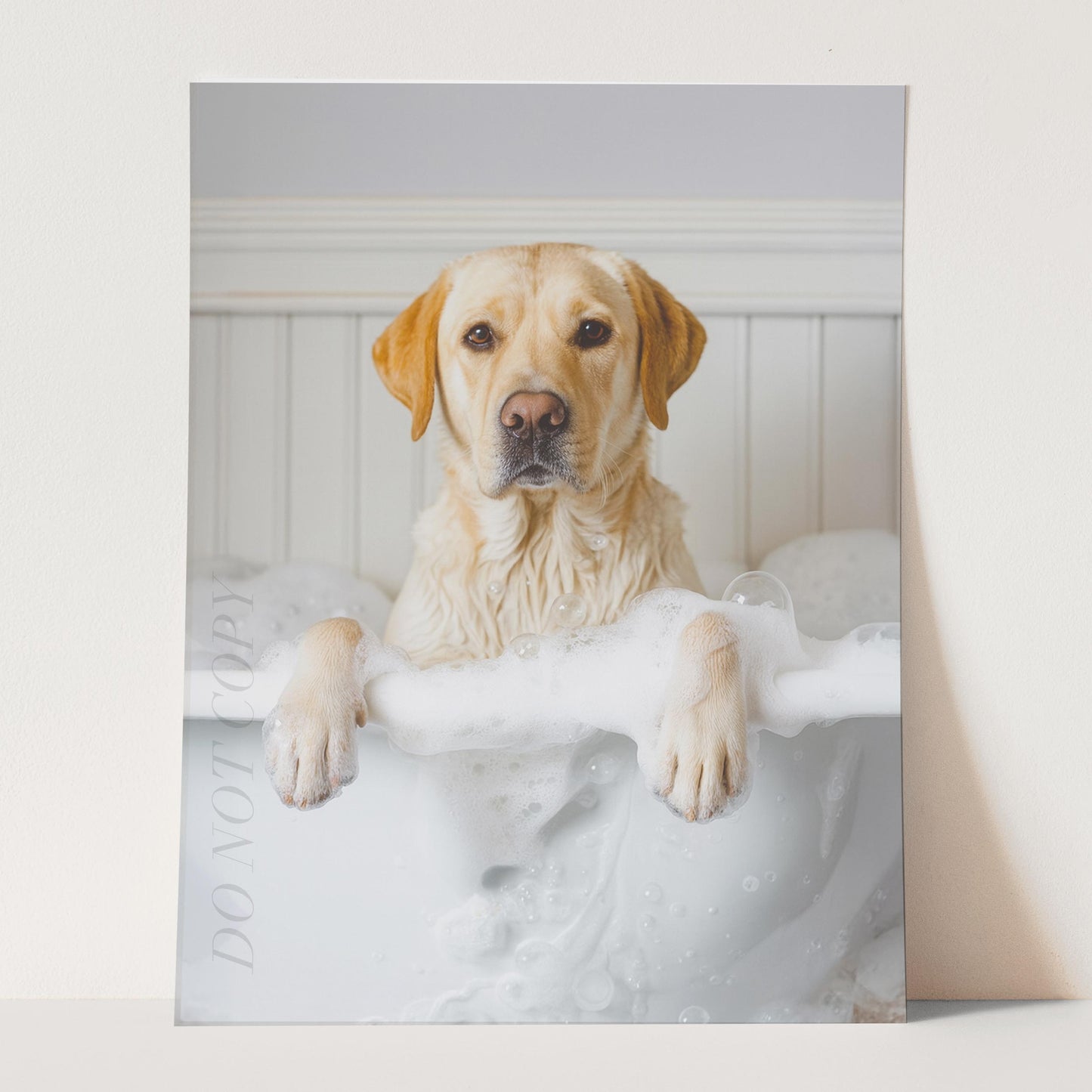 Yellow Labrador Retriever Dog Bubble Bath