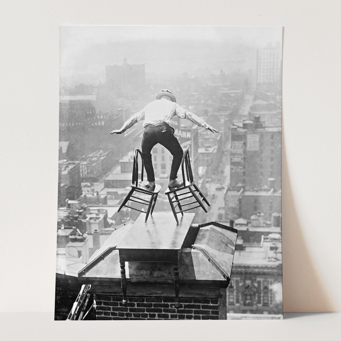 Balancing On Two Chairs Vintage 1900s