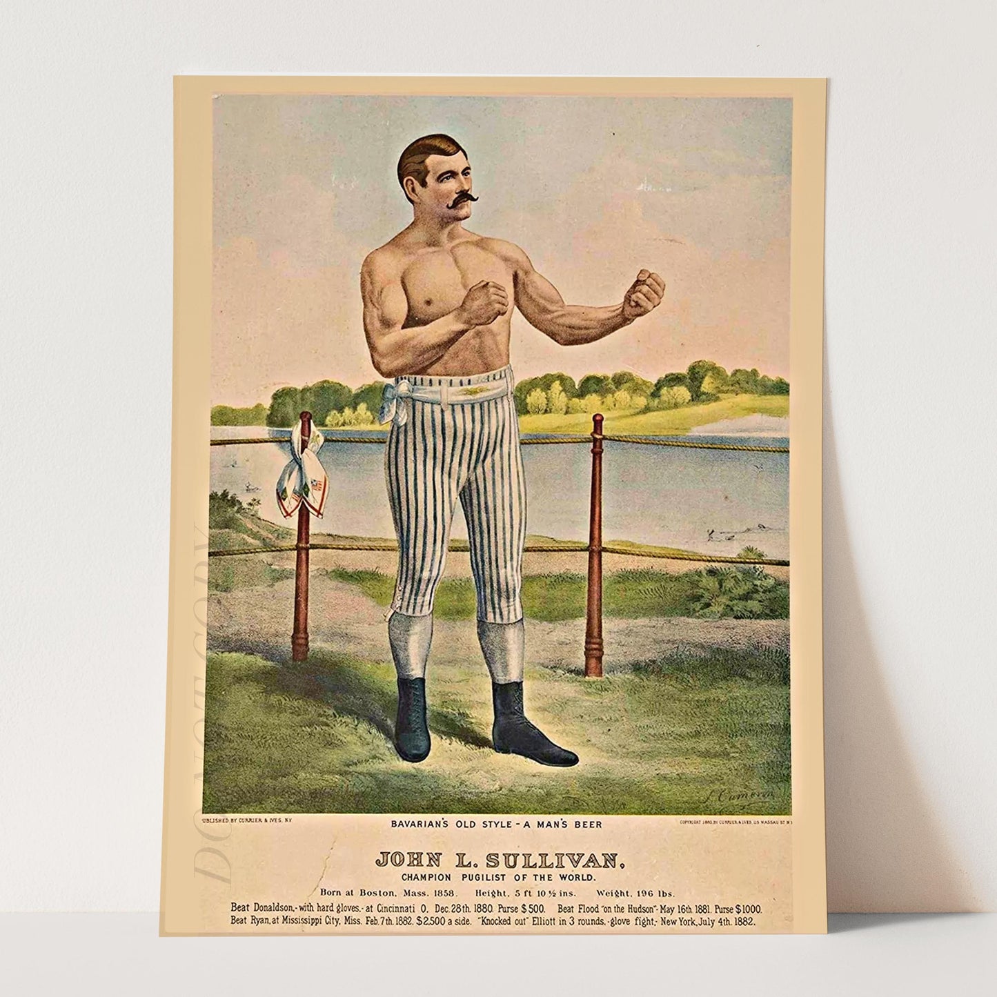 John L Sullivan Boston Strong Boy Currier & Ives