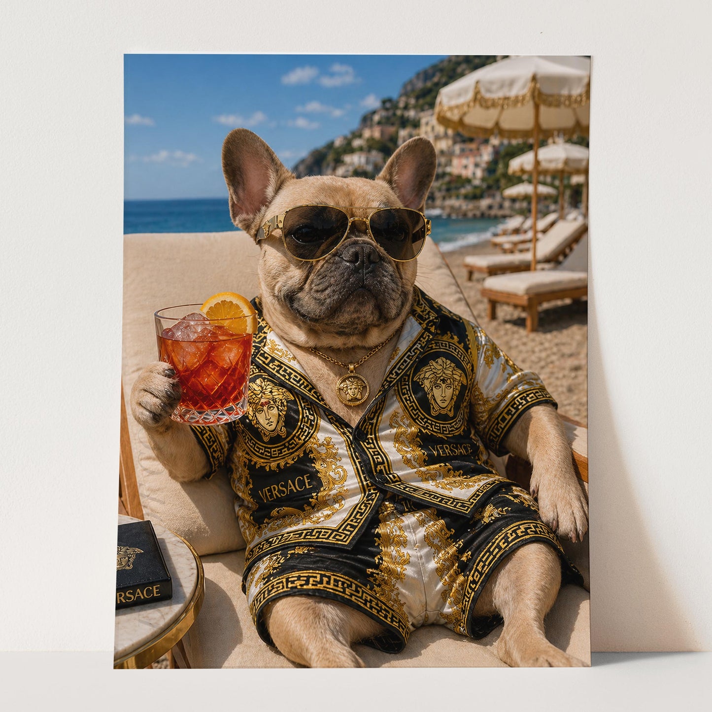 Versace French Bulldog - Life's A Beach