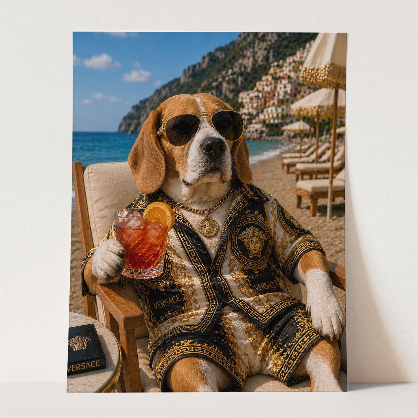 Versace Beagle - Life's A Beach