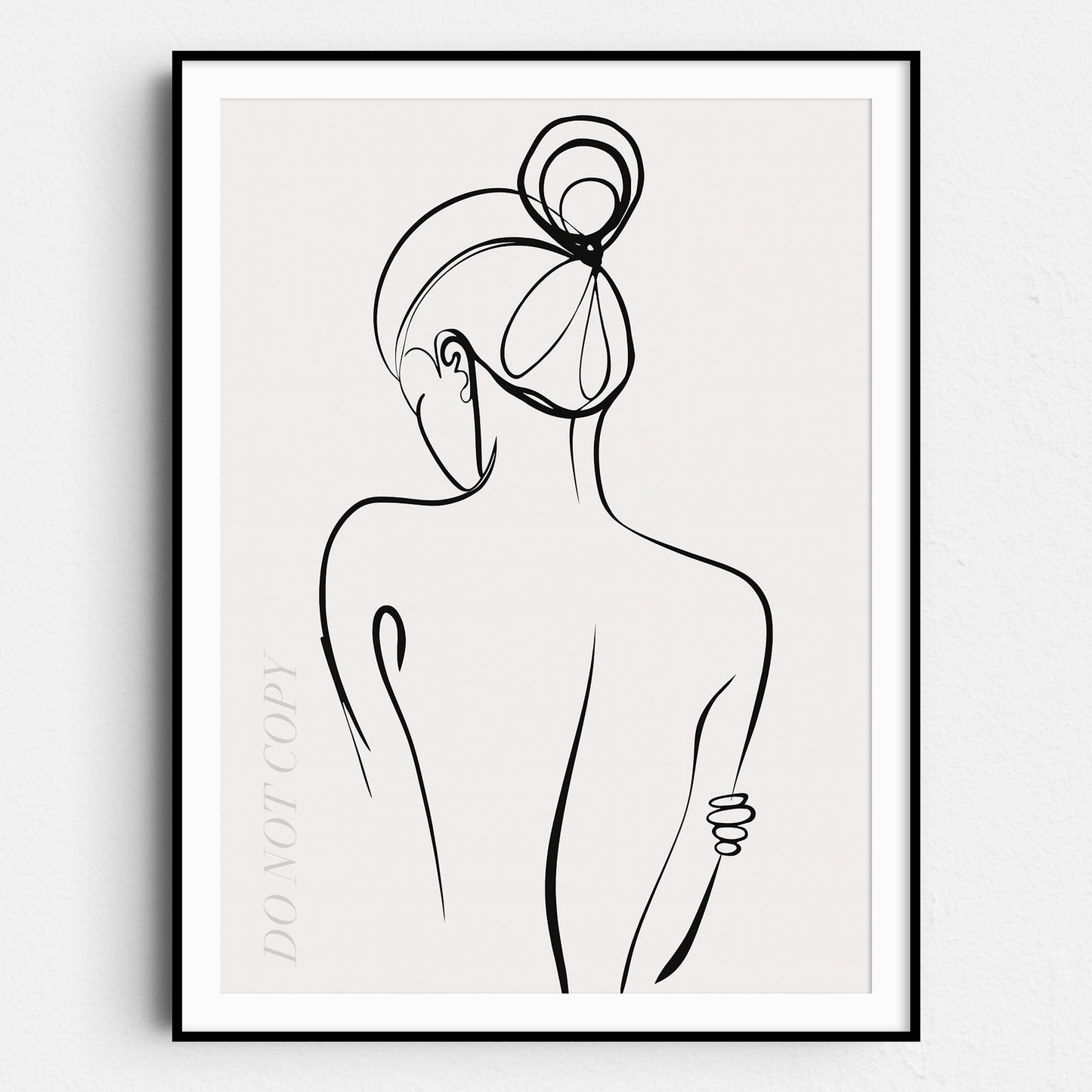 Back View of a Woman Line Art