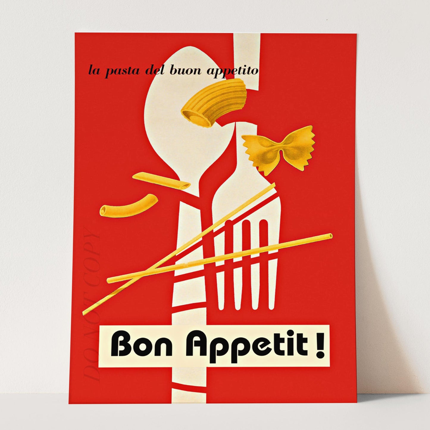 Bon Appetit Pasta Vintage Advertising Poster
