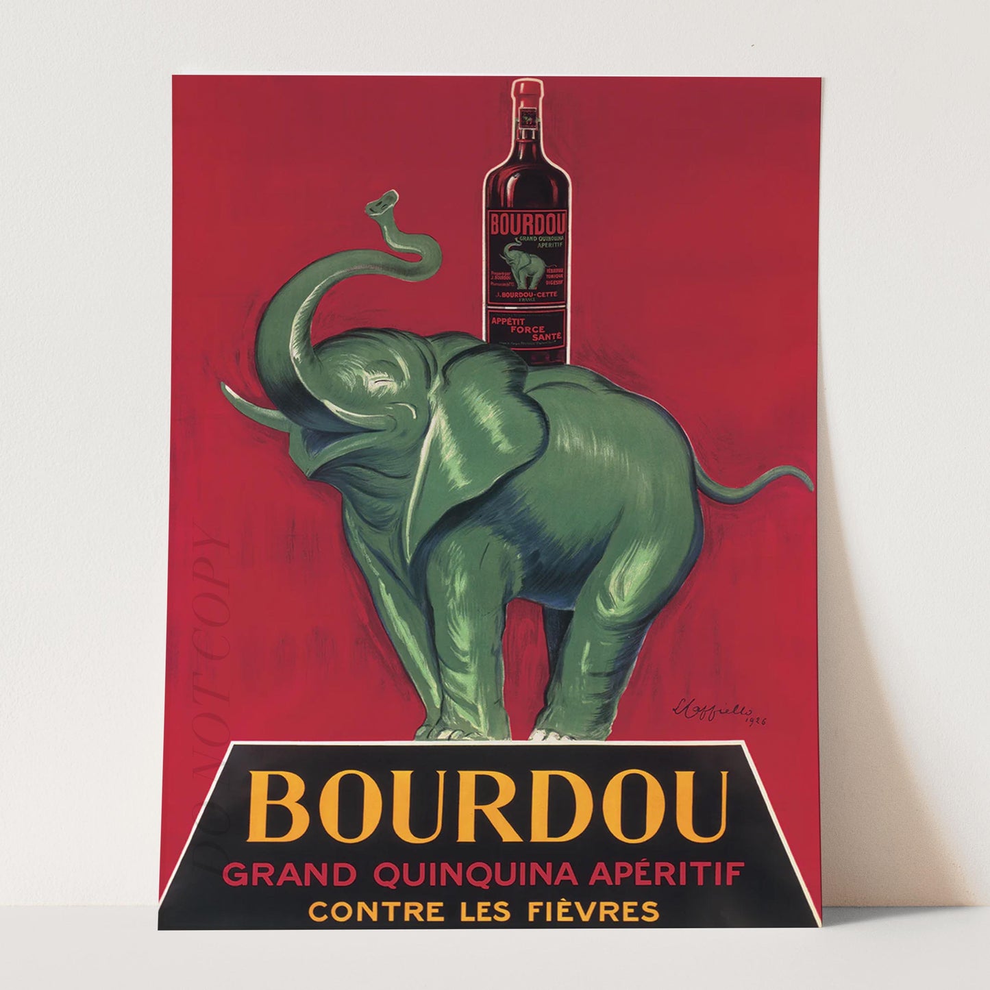 Bourdou Elephant - Vintage Advertising Poster