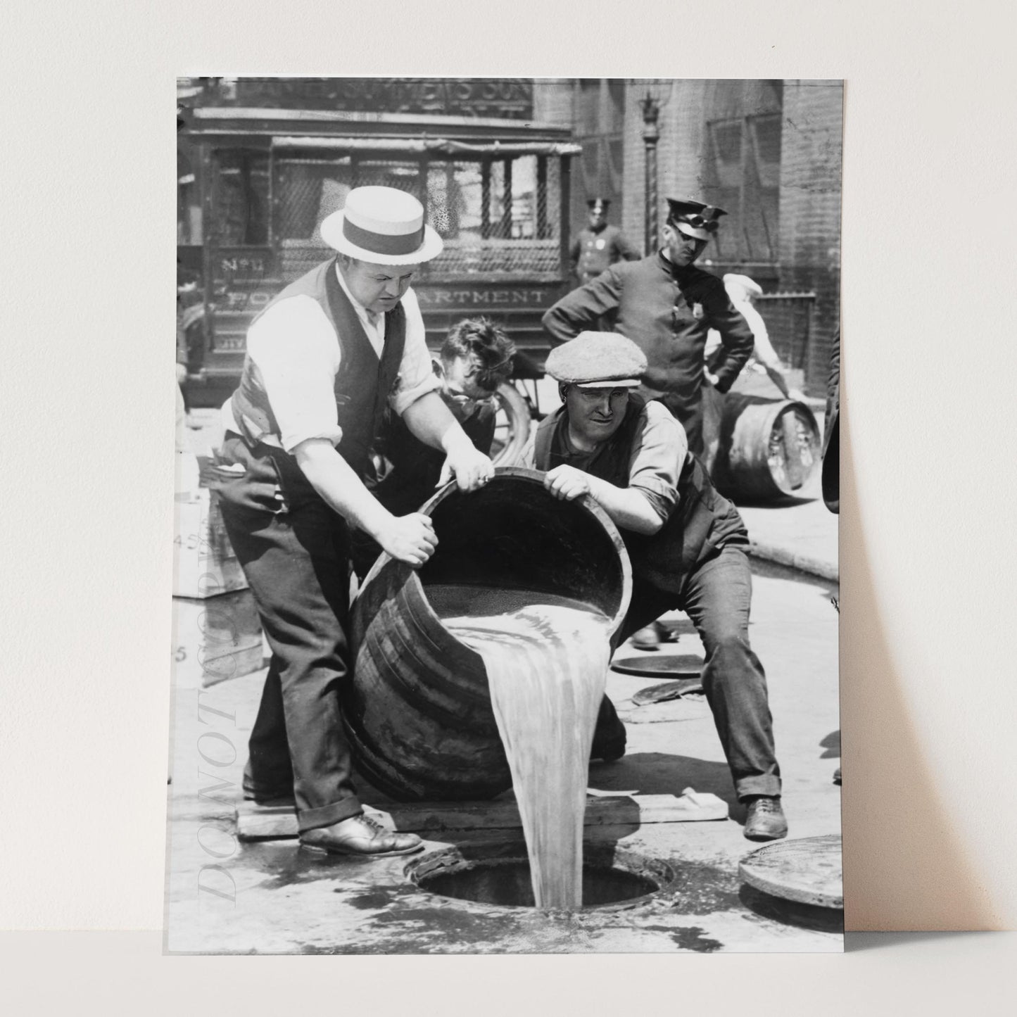Dumping Beer Out - Prohibition 1920s
