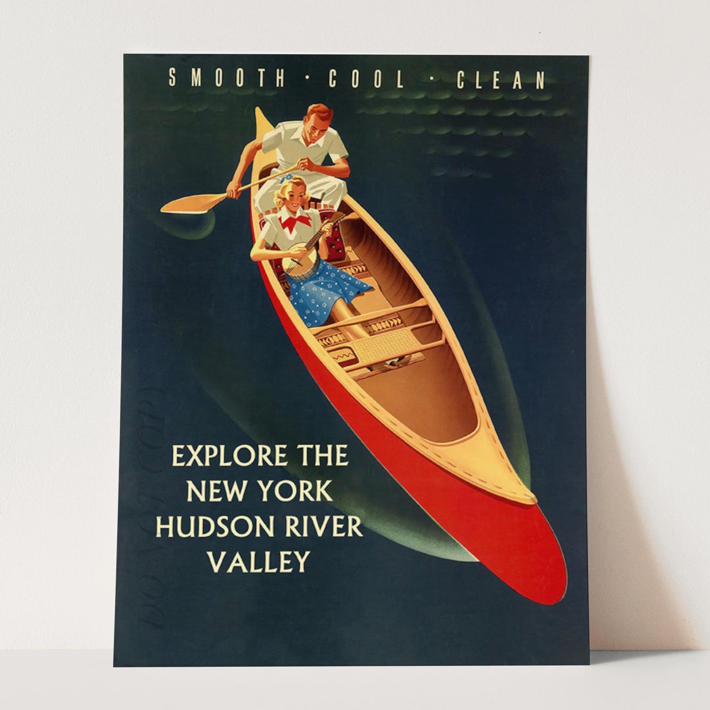Explore New York Hudson River Valley - Vintage Advertising Poster