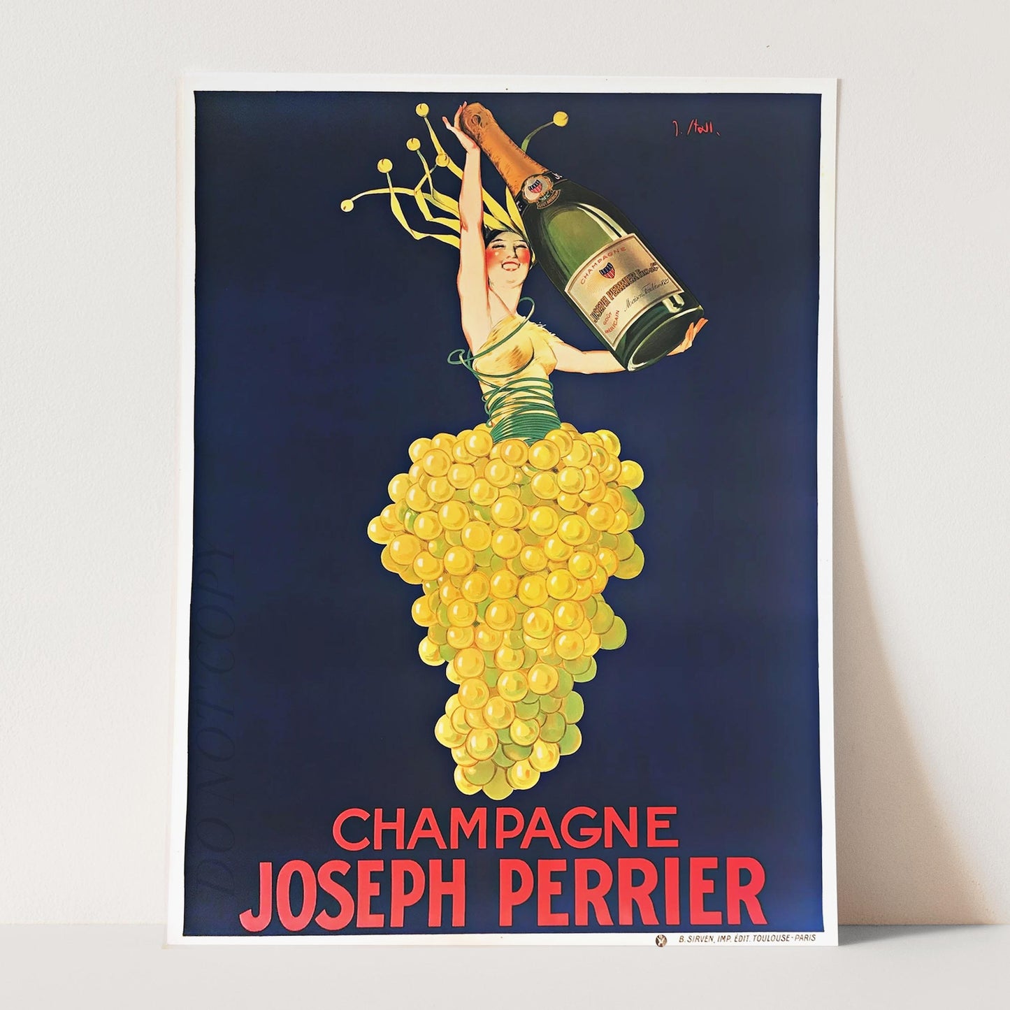 Champagne Joseph Perrier Vintage Ad Poster