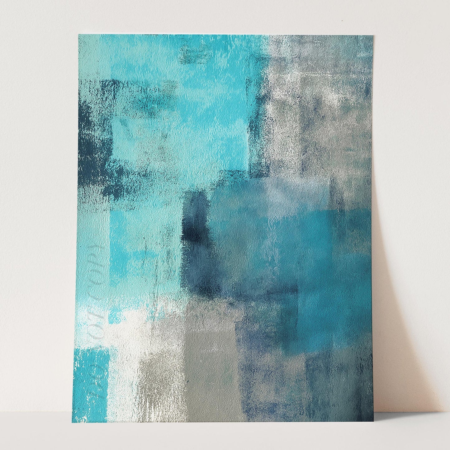 Teal And Grey Abstract