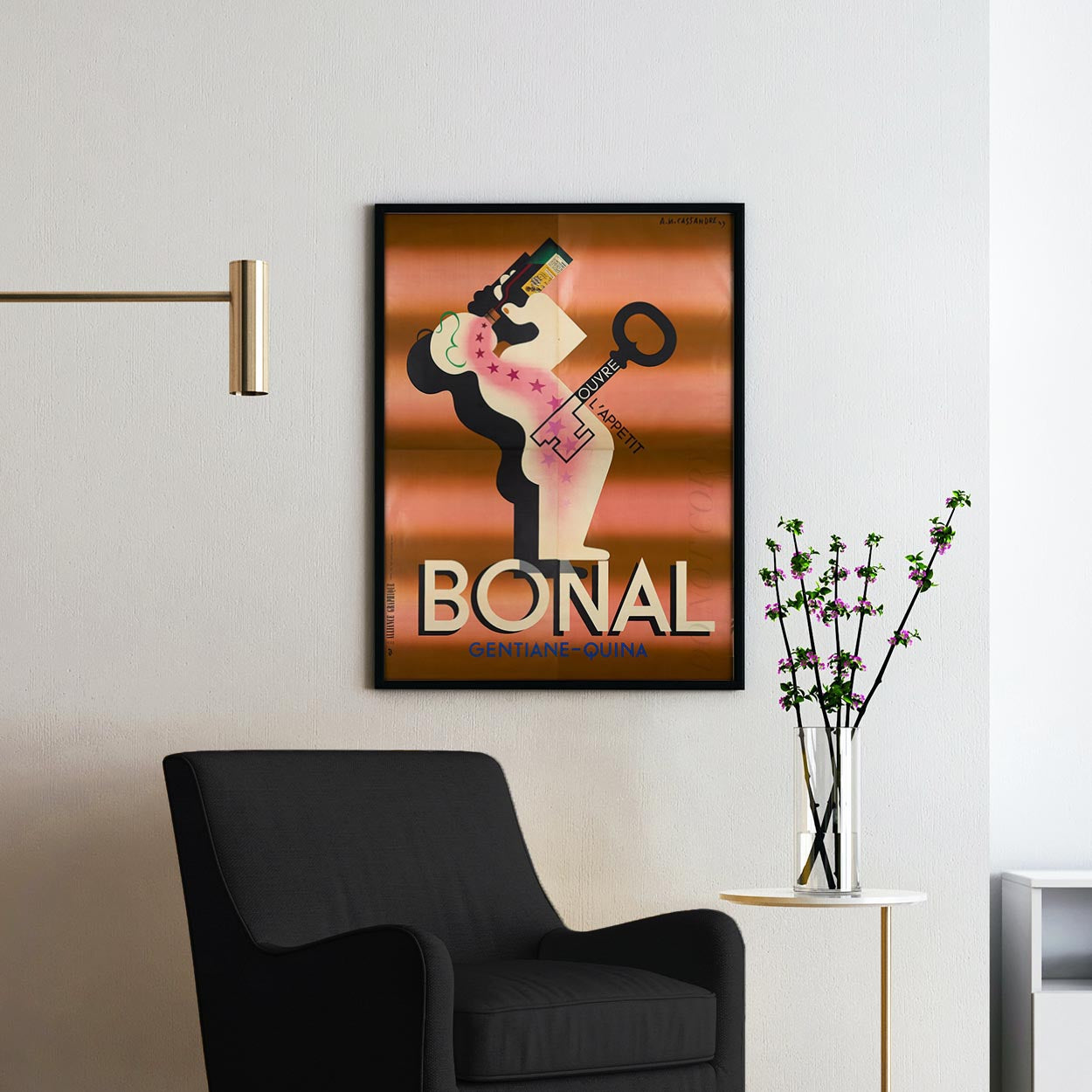 Bonal Ouvre L'Appetit Vintage Advertising Poster