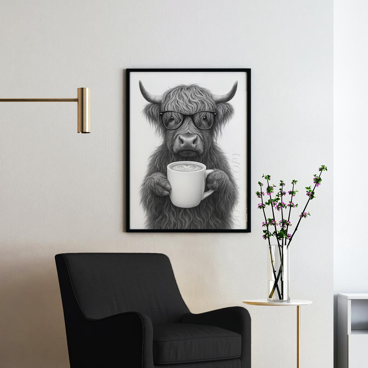 Highland Cow Love Latte