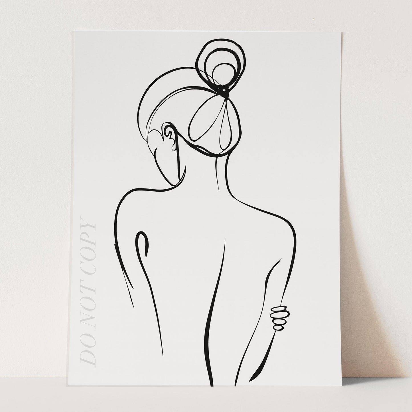 Back View of a Woman Line Art