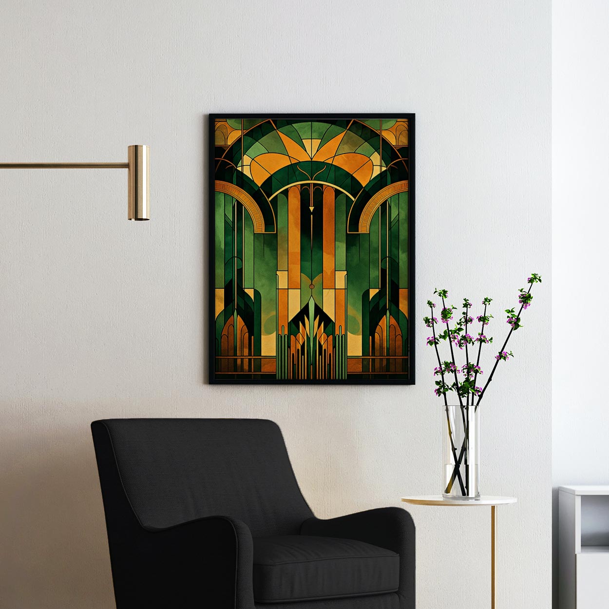 Green & Gold Art Deco