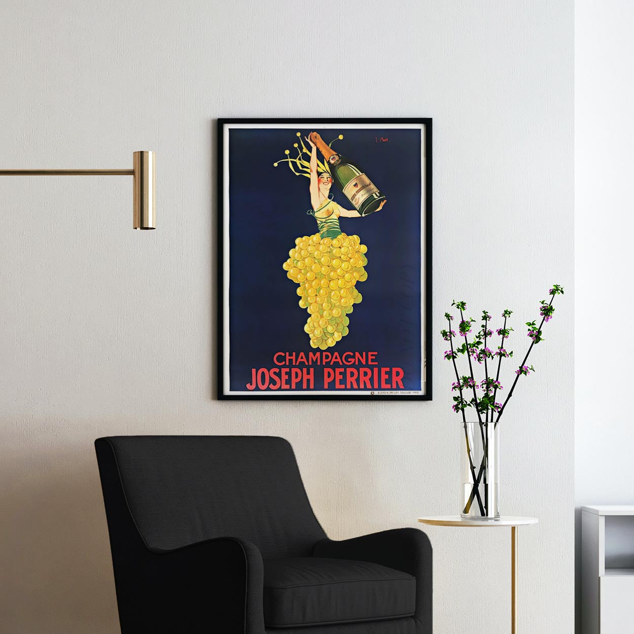 Champagne Joseph Perrier Vintage Ad Poster