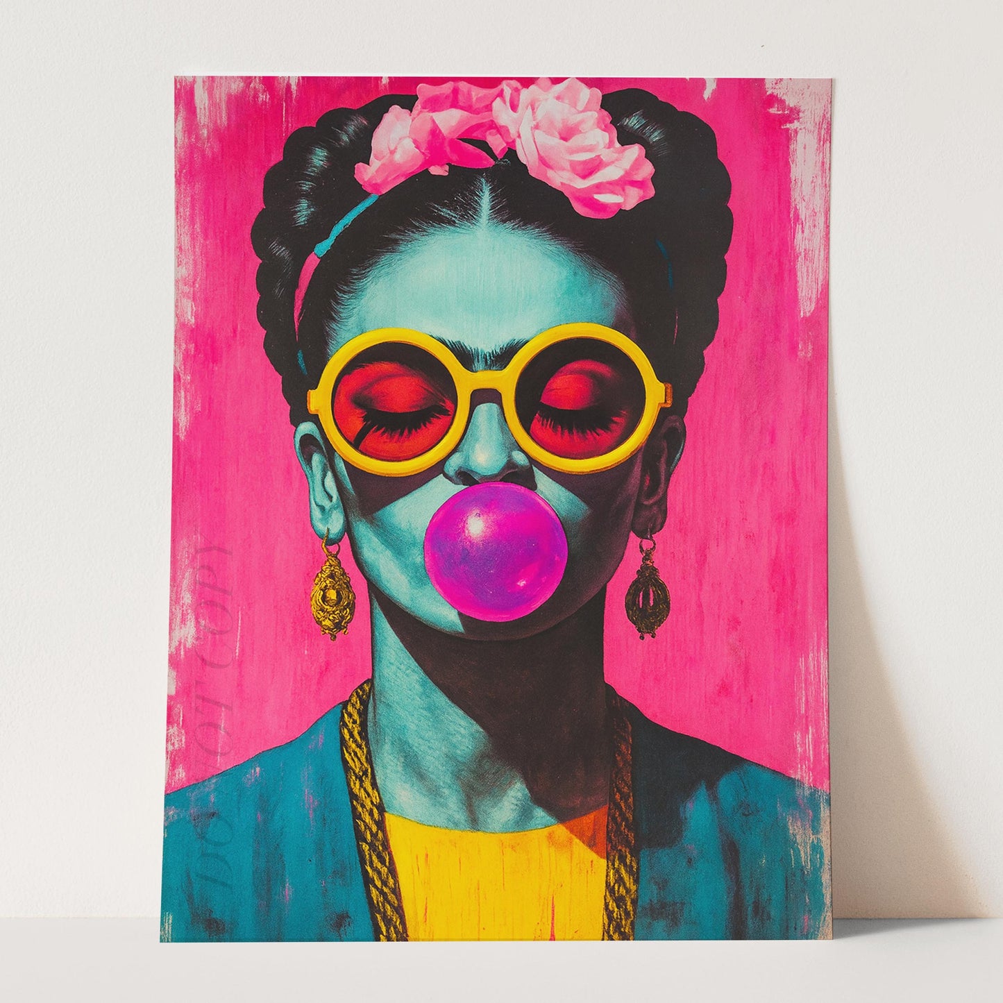 Frida Kahlo Bubblegum And Sunglasses