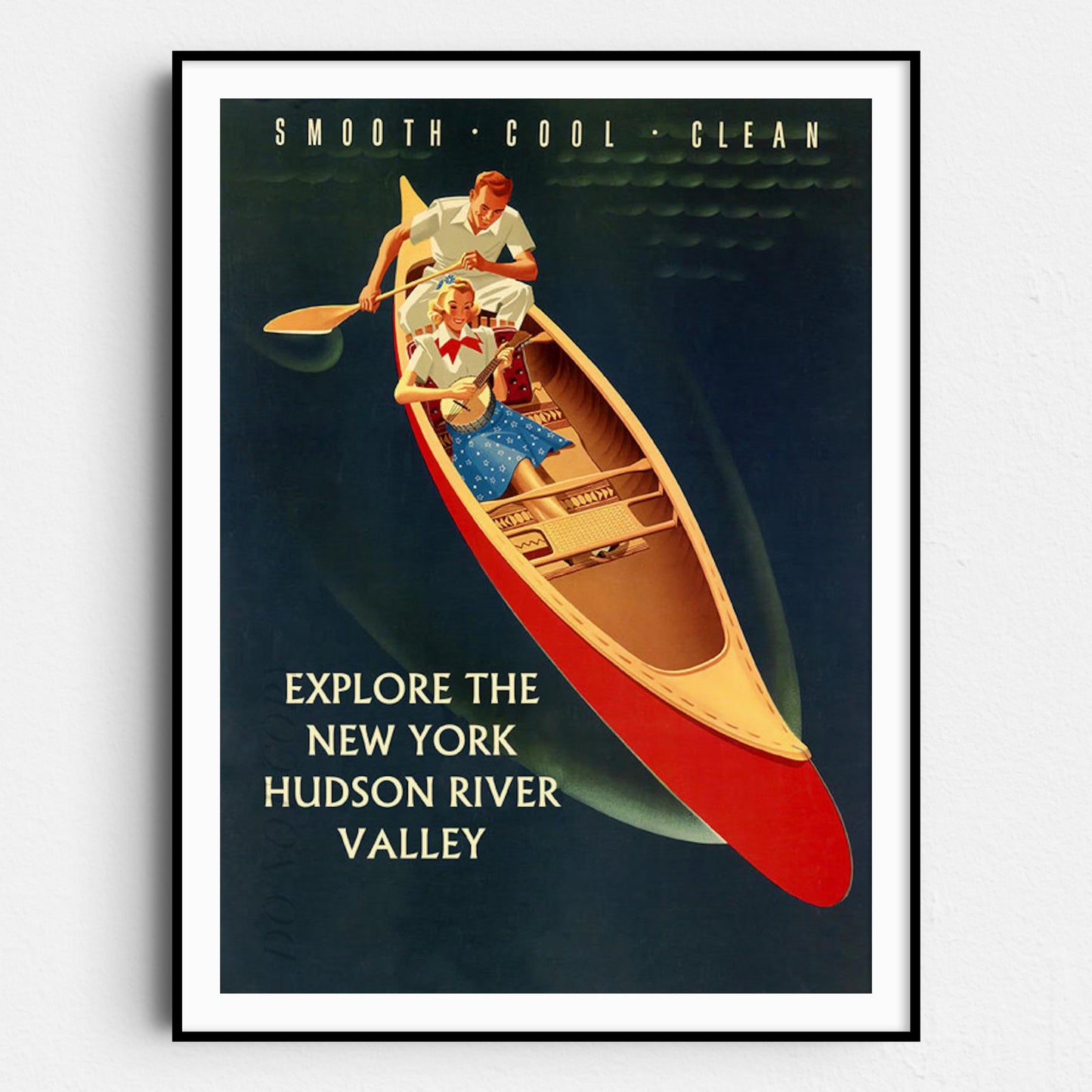 Explore New York Hudson River Valley - Vintage Advertising Poster