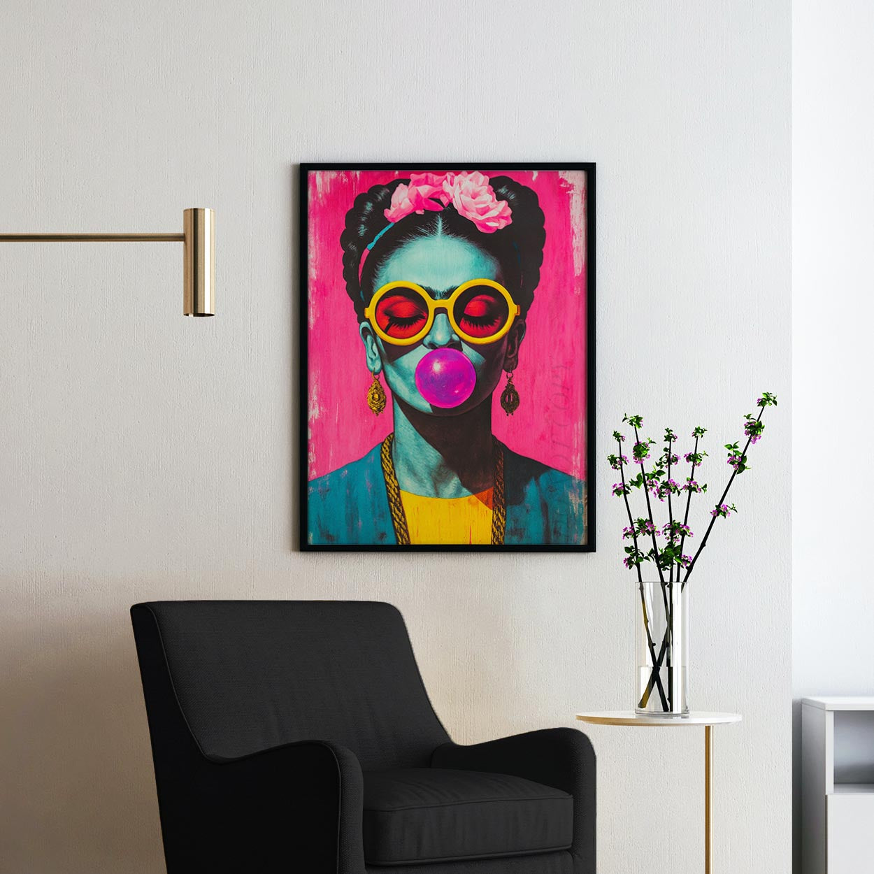 Frida Kahlo Bubblegum And Sunglasses
