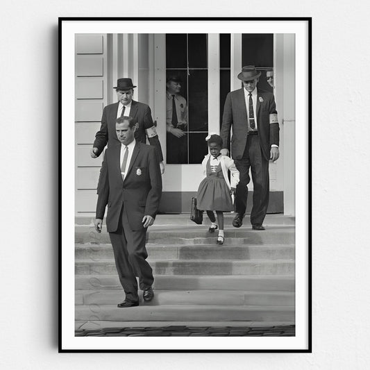 Ruby Bridges Walking To School - Civil Rights 1960s