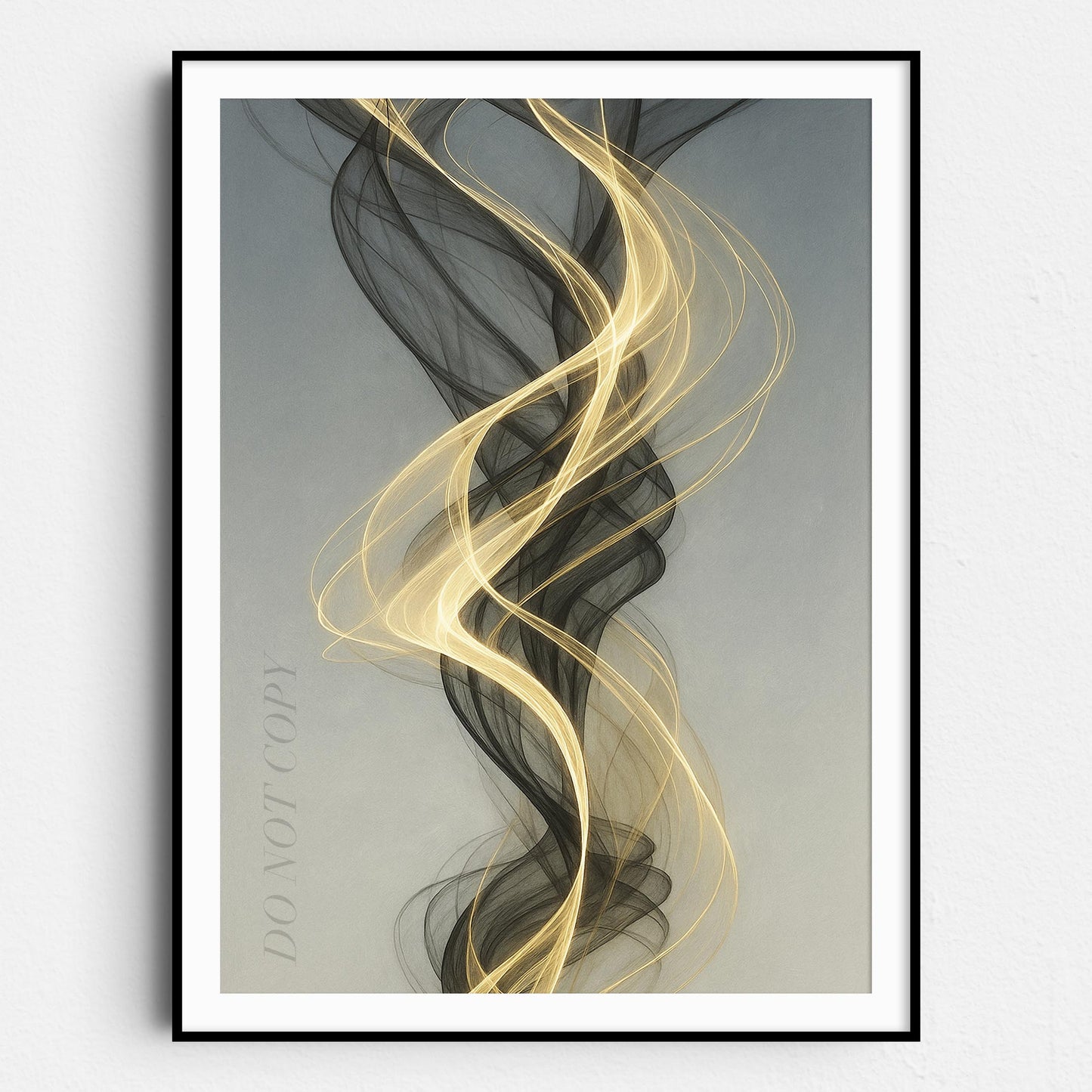 Black And Gold Abstract Spirals