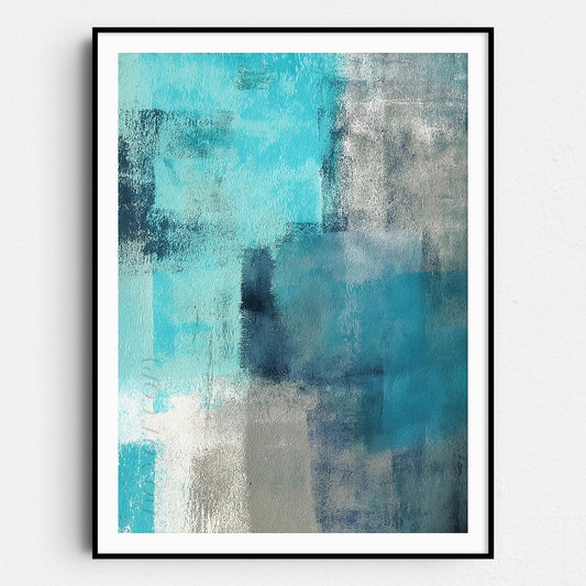 Teal And Grey Abstract