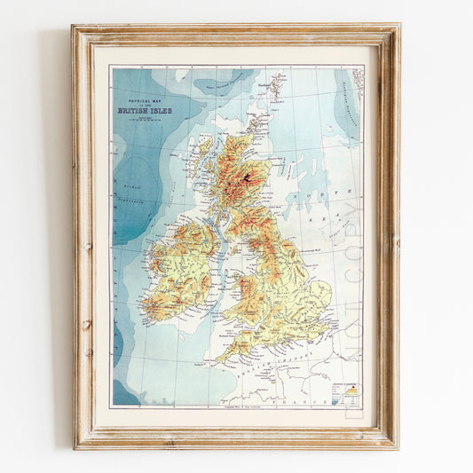Map of the British Isles, 1887