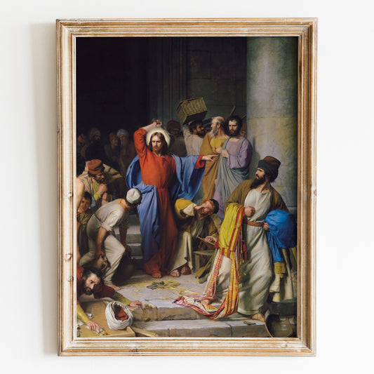 Jesus Casting Out the Money Changers at the Temple by Carl Heinrich Bloch