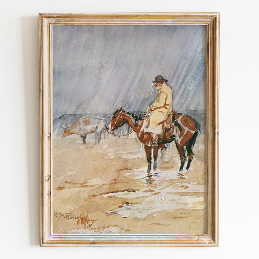 Just A Little Rain by Charles M Russell