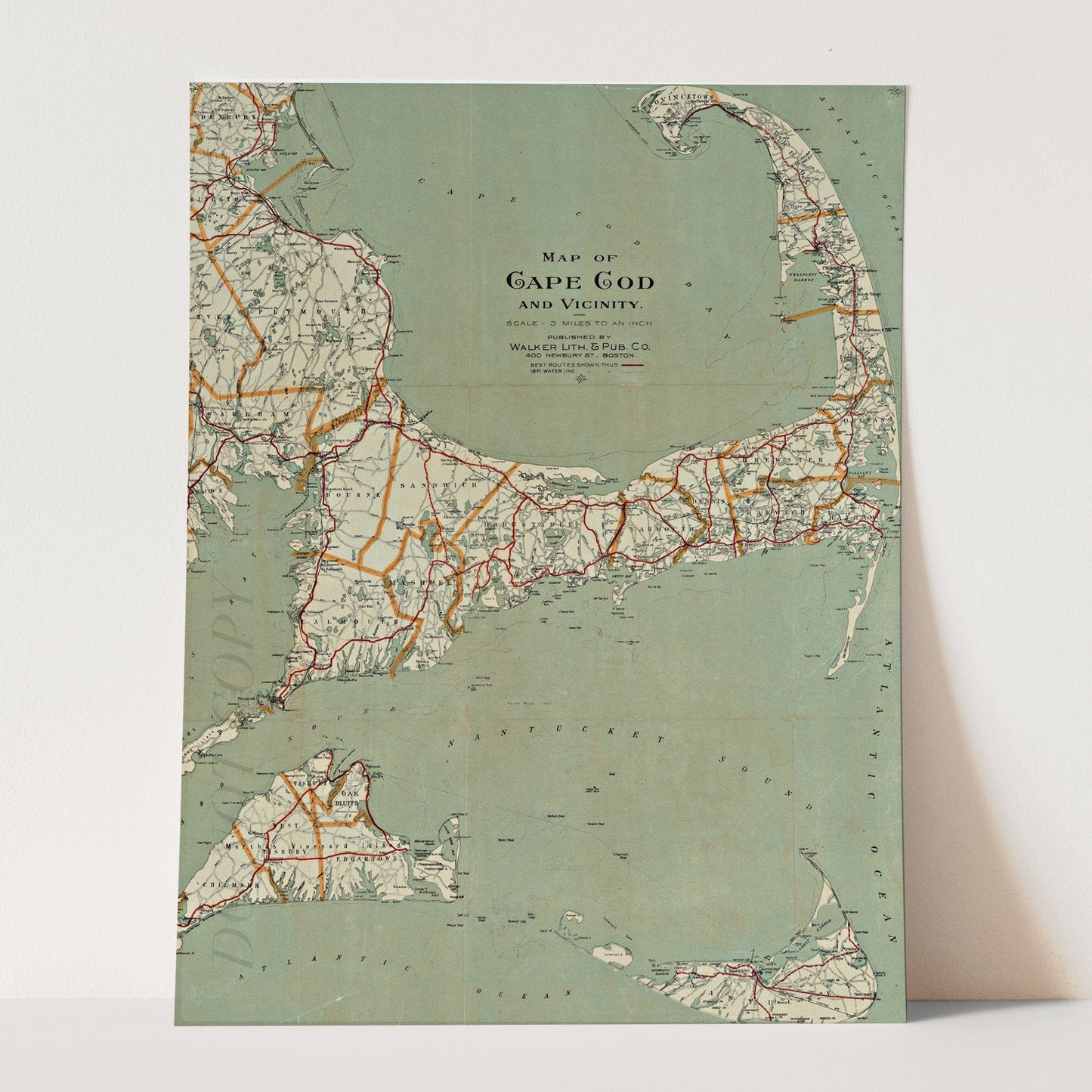 Map of Cape Cod 1917