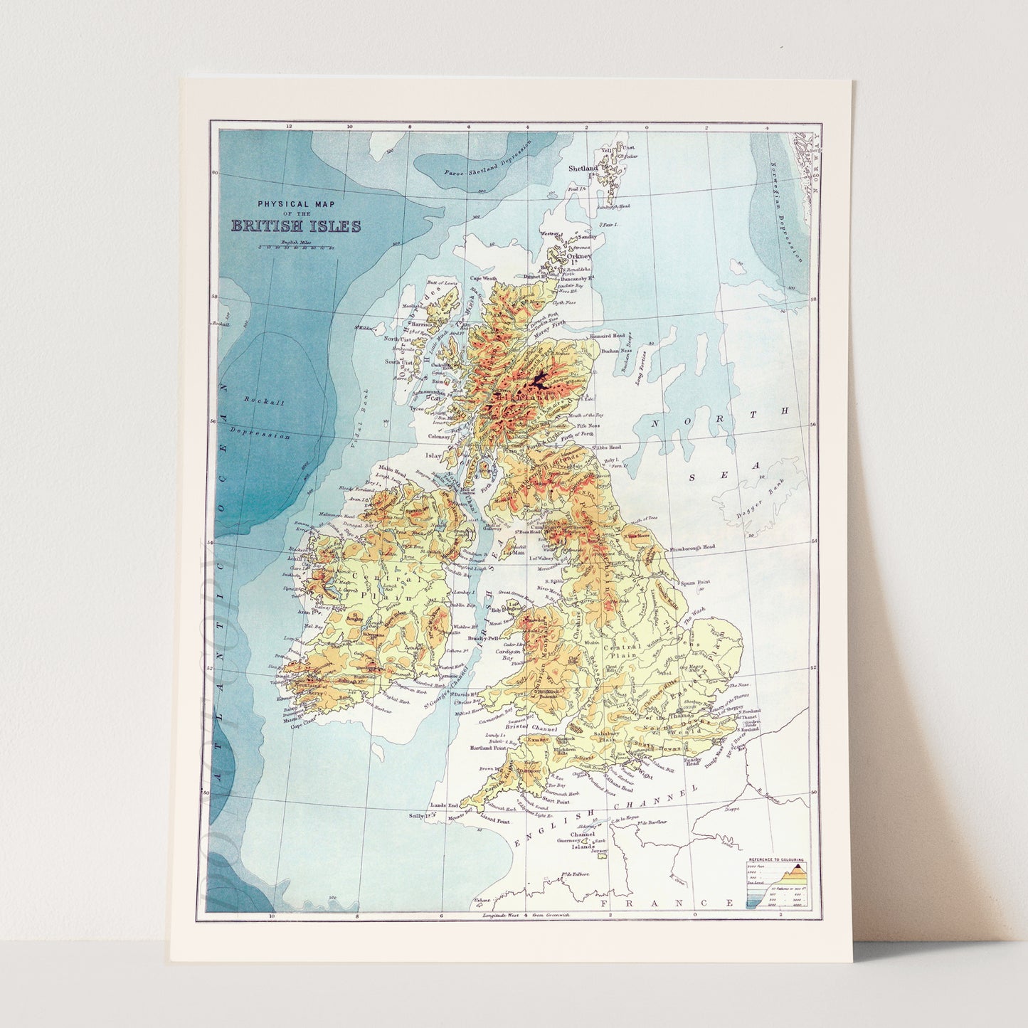 Map of the British Isles, 1887
