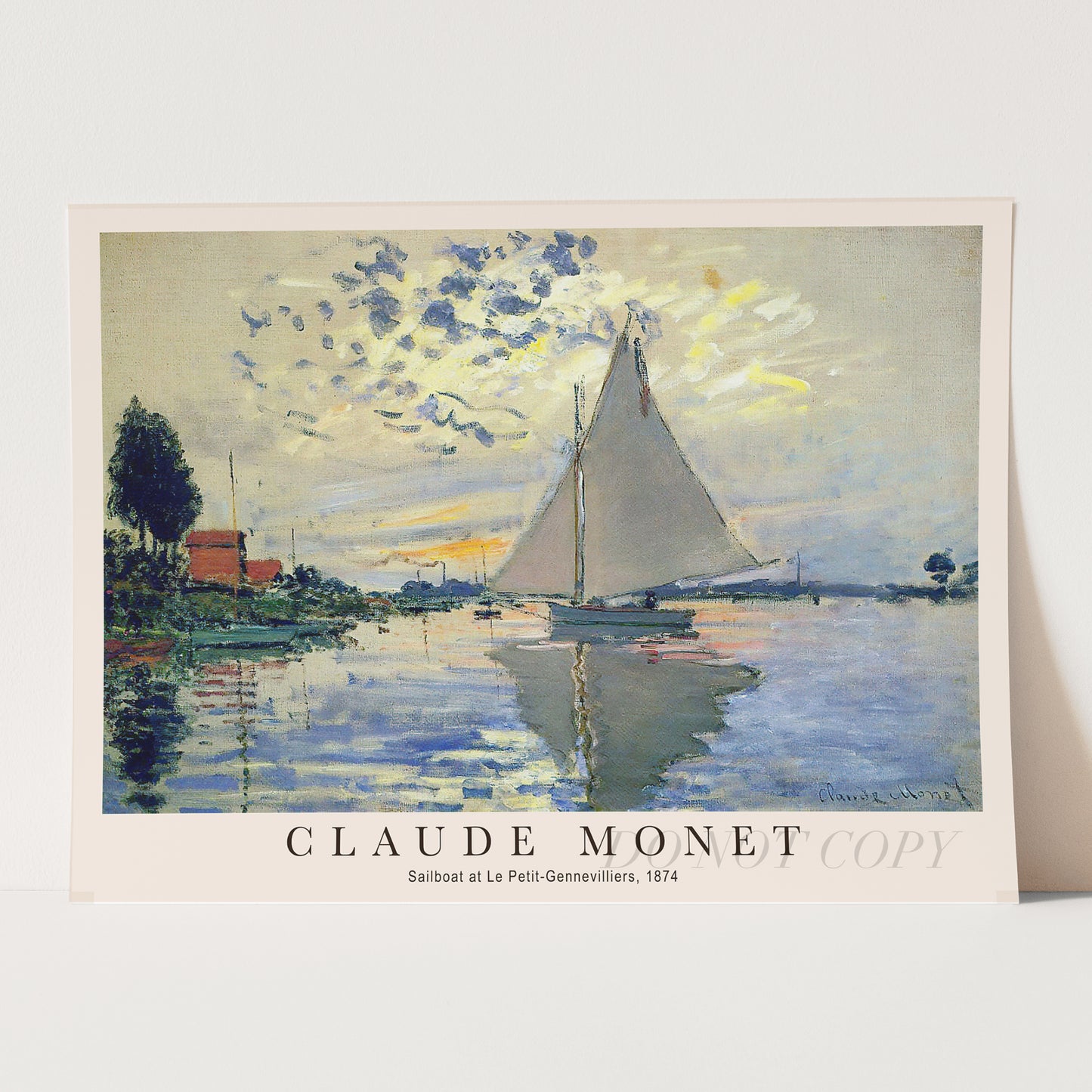 Claude Monet - Sailboat at Le Petit-Gennevilliers