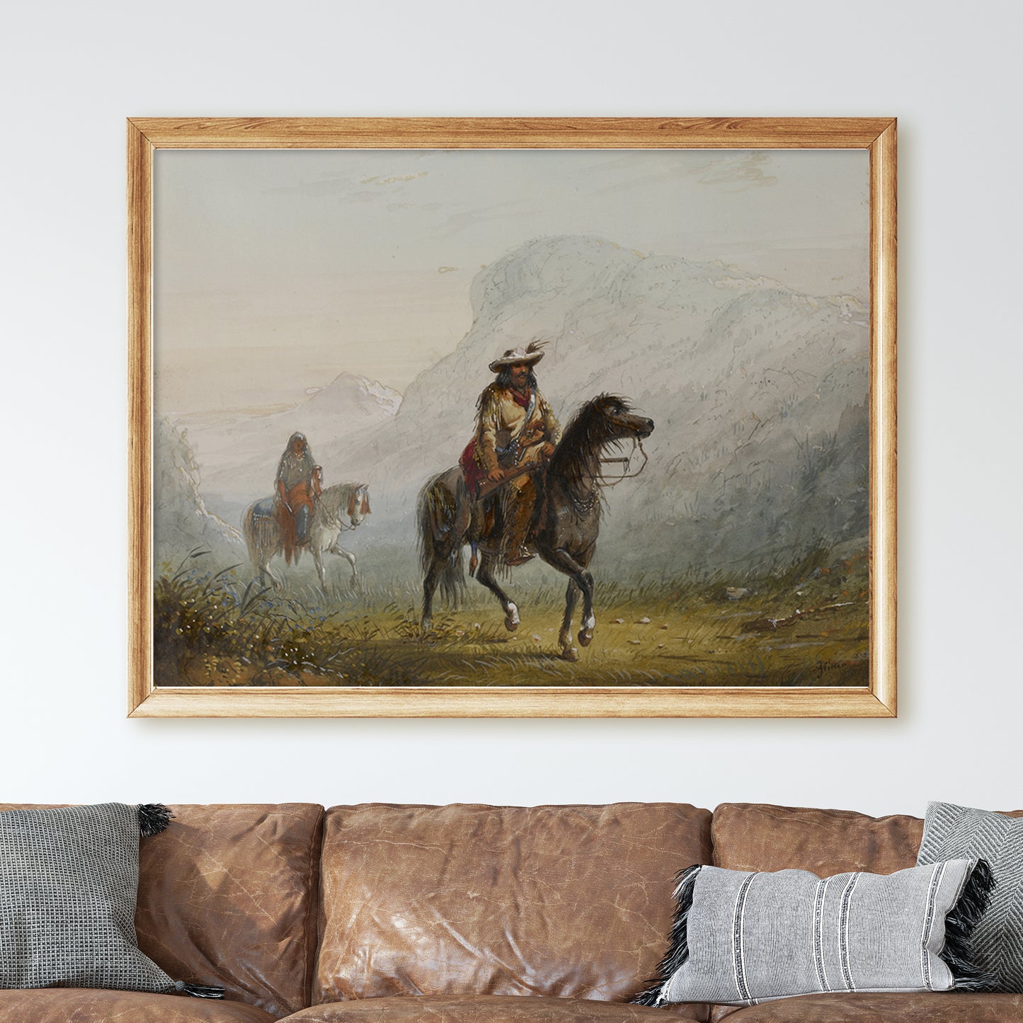 Bourgeois W---r, and His Squaw by Alfred Jacob Miller