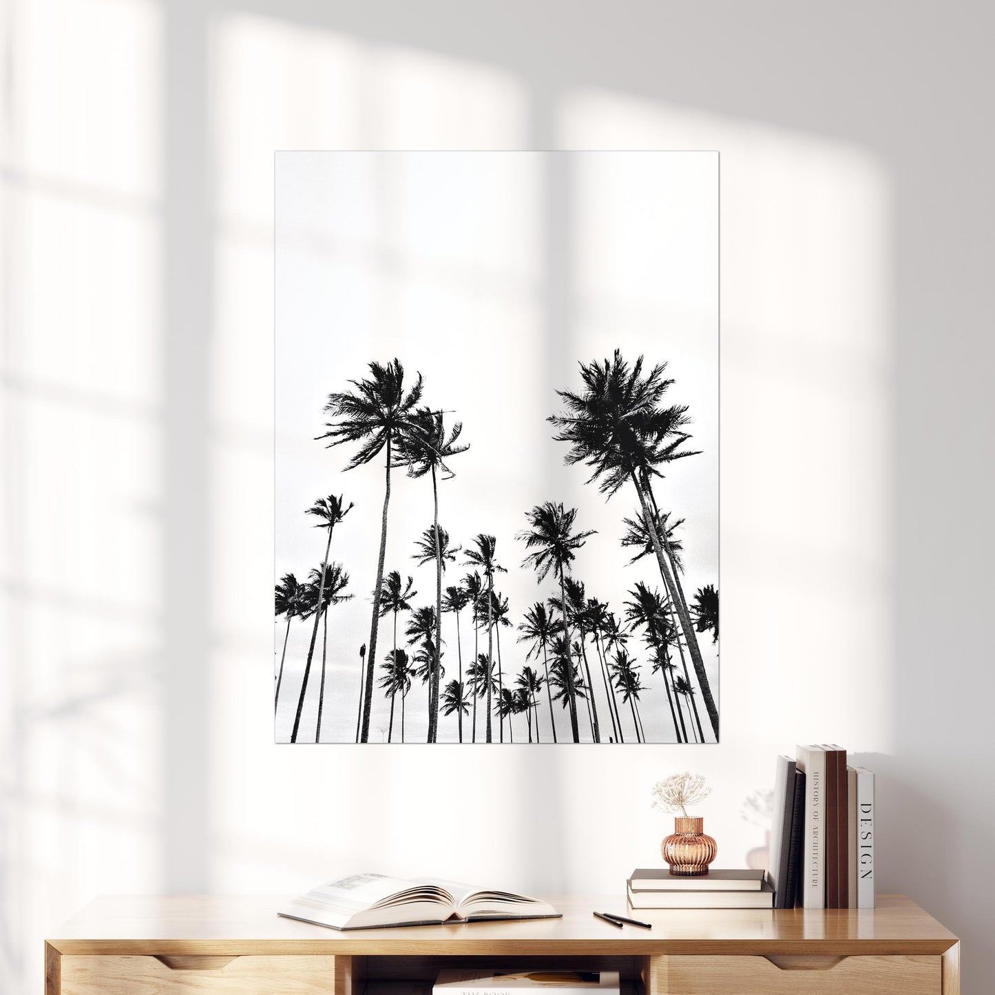 Palm Trees Vintage Black & White