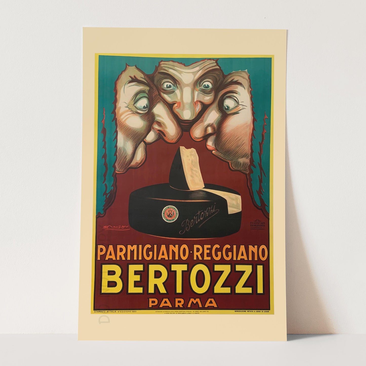 Parmigiano Reggiano Bertozzi Parma Achille Mauzan 1930