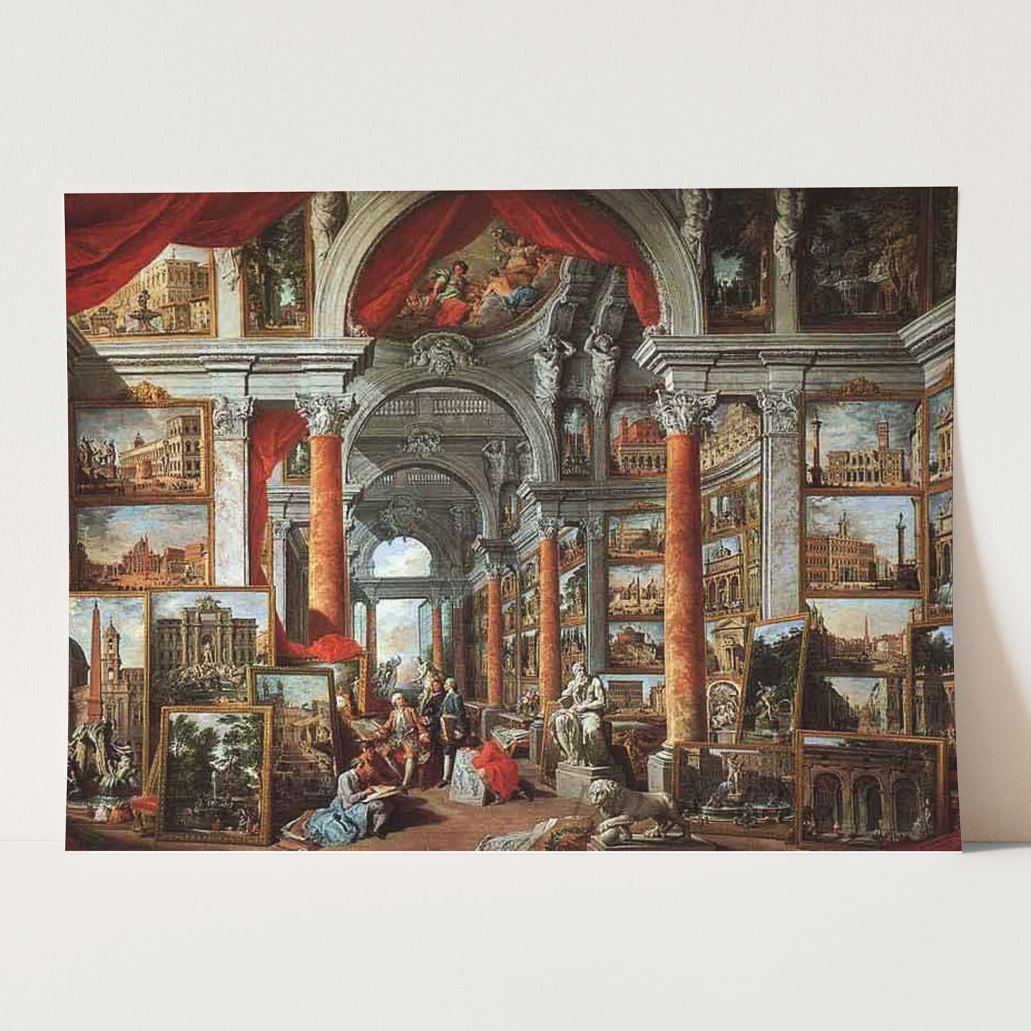Picture Gallery with Views of Modern Rome (1757) by Giovanni Paolo Panini