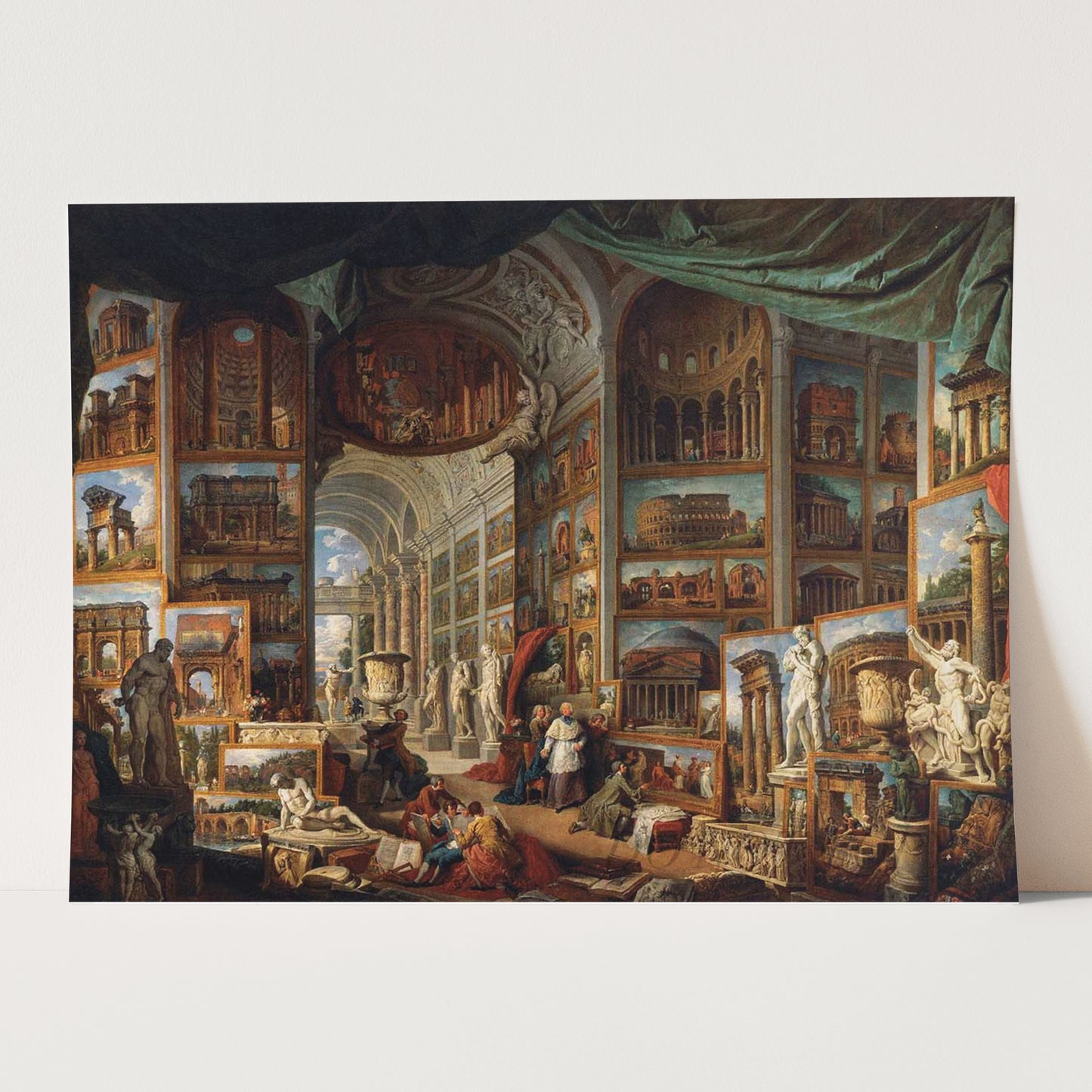 Picture Gallery with Views of Modern Rome (1758) by Giovanni Paolo Panini