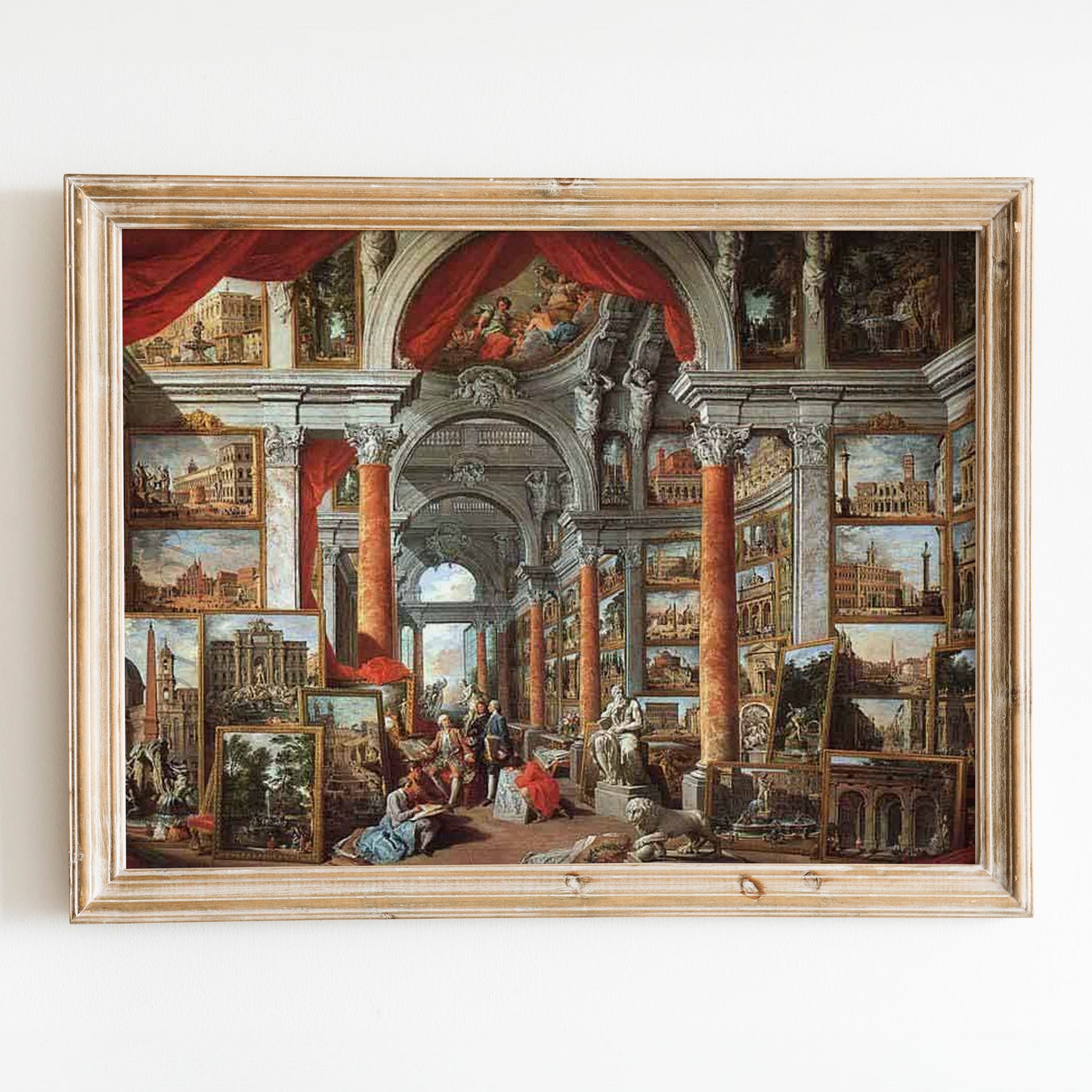 Picture Gallery with Views of Modern Rome (1757) by Giovanni Paolo Panini