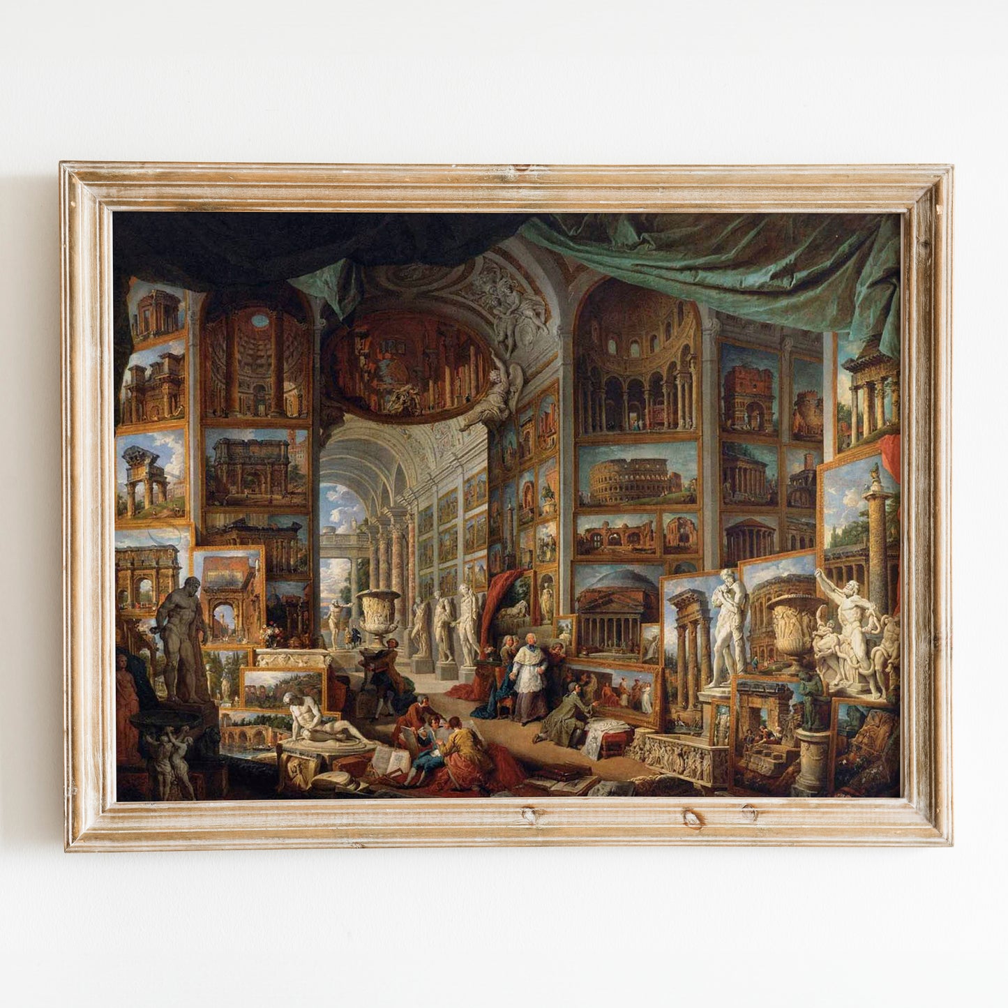 Picture Gallery with Views of Modern Rome (1758) by Giovanni Paolo Panini