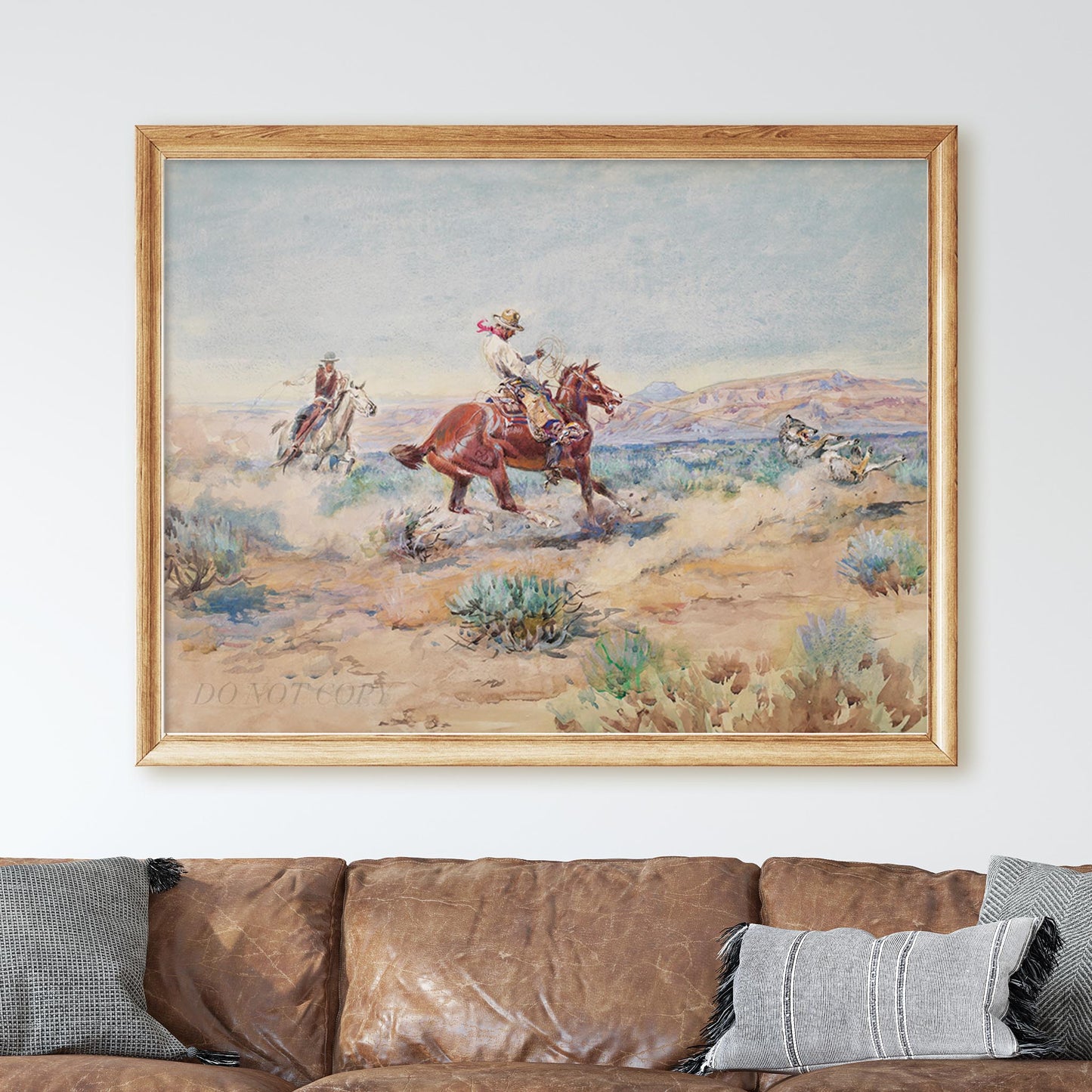 Roping A Wolf by Charles Russell