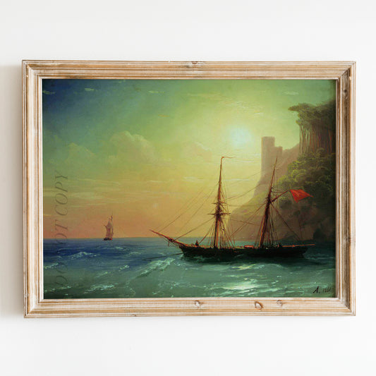 Sea Coast (1861) by Ivan Aivazovski