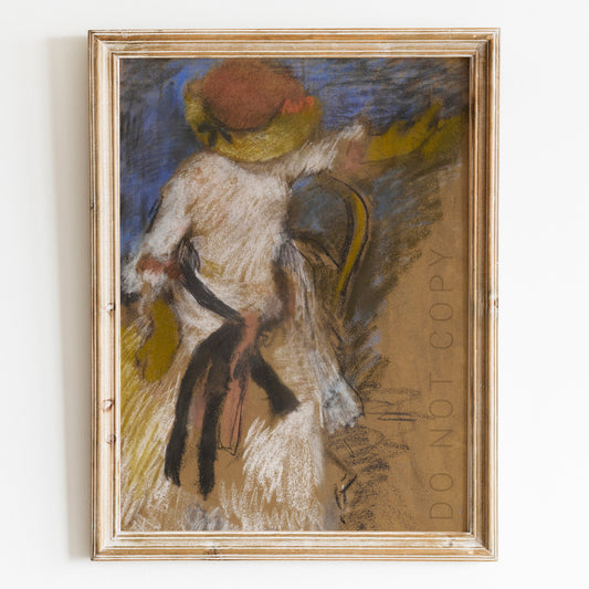 Seated Woman in a White Dress by Edgar Degas