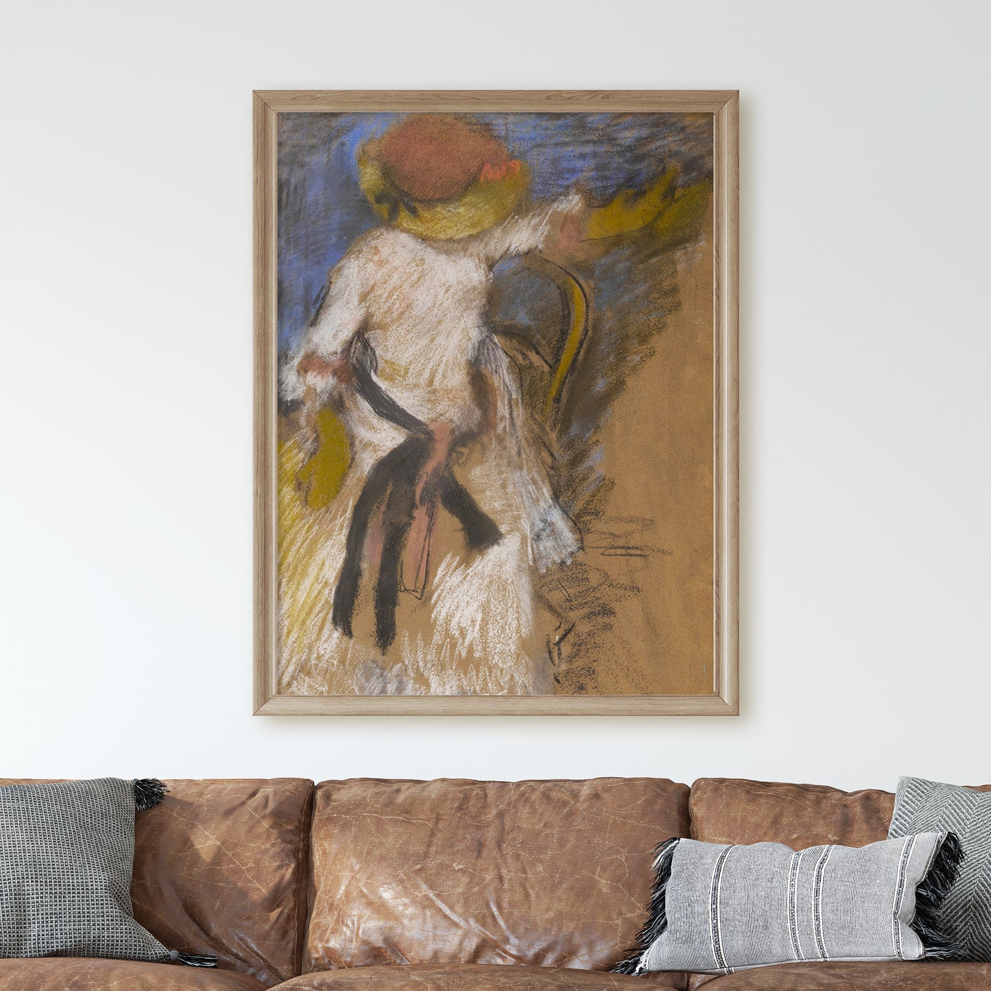 Seated Woman in a White Dress by Edgar Degas