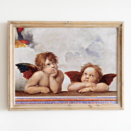 Sistine Madonna by Raphael - The Two Angels, Cherubs