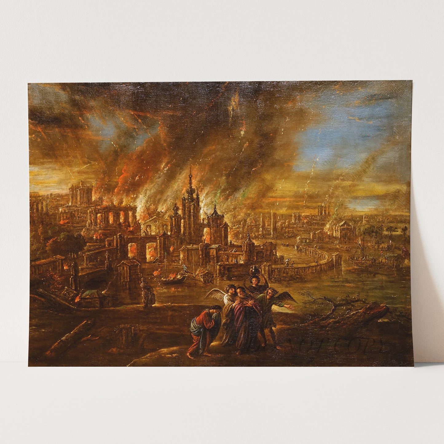 Sodom and Gomorrah Afire (1680) by Jacob de Wet II