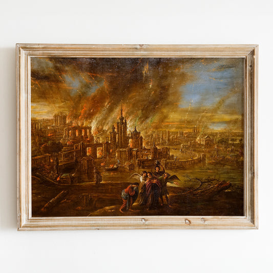 Sodom and Gomorrah Afire (1680) by Jacob de Wet II