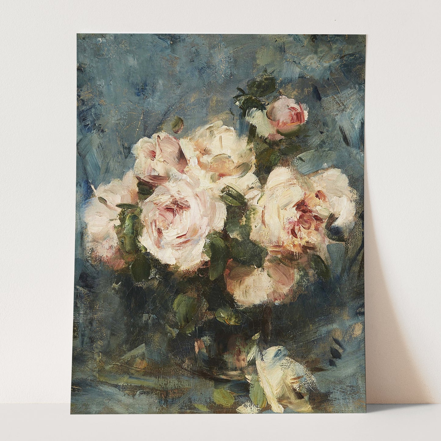 Still Life With Roses In A Glass Vase