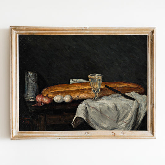 Still Life with Bread and Eggs by Paul Cezanne