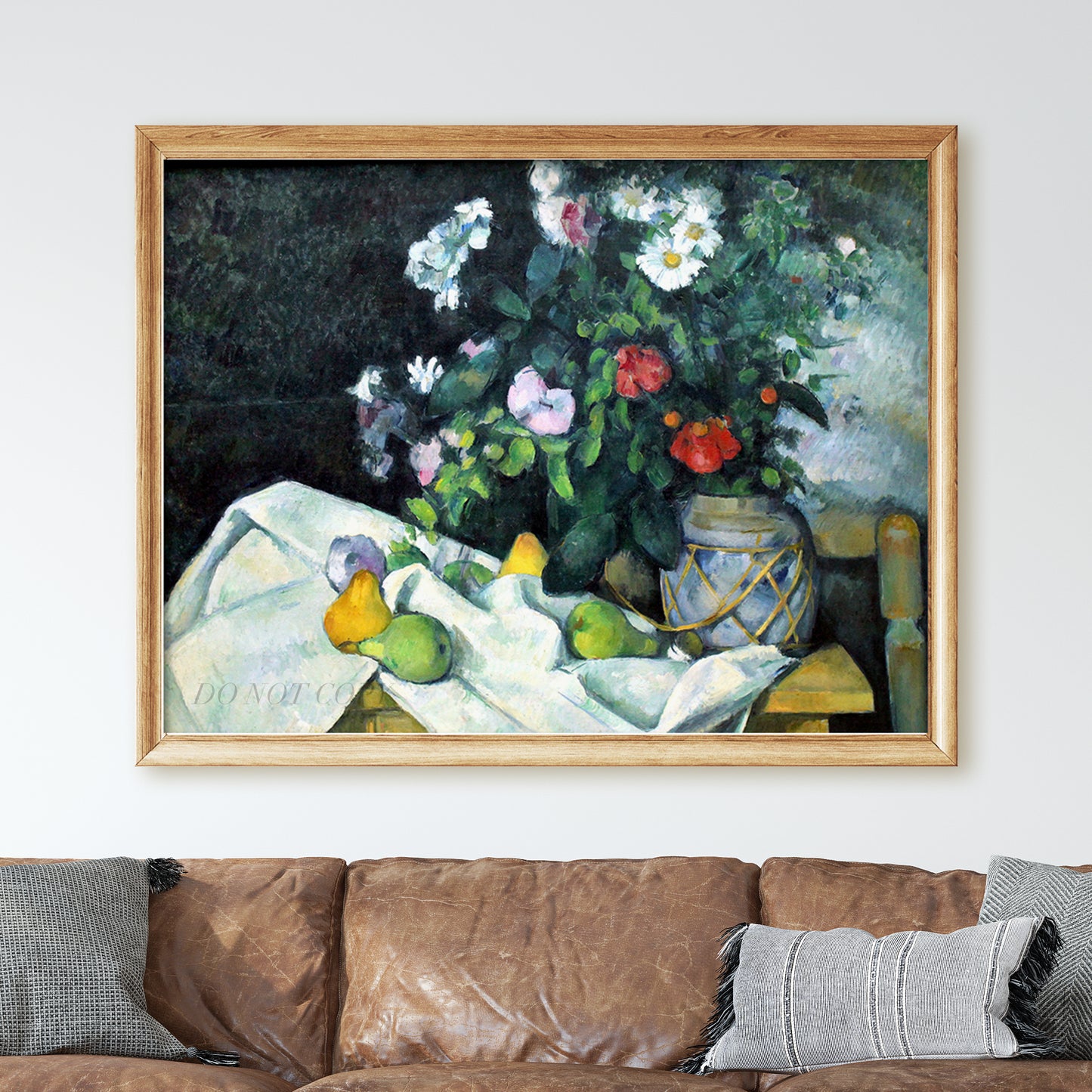 Still Life with Flowers and Fruits by Paul Cezanne