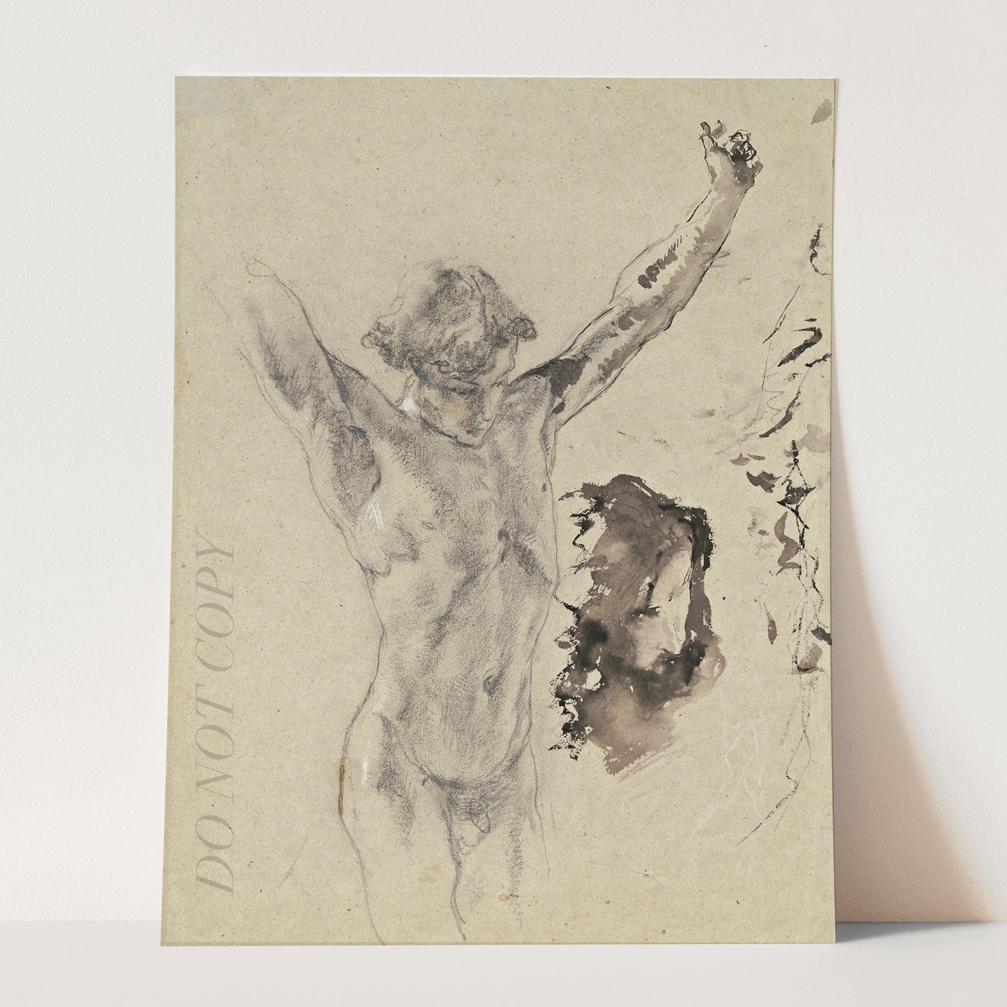 Study of the Figure and Head of Christ in ‘Christ on the Cross and Mary Magdalene’ (c. 1879)